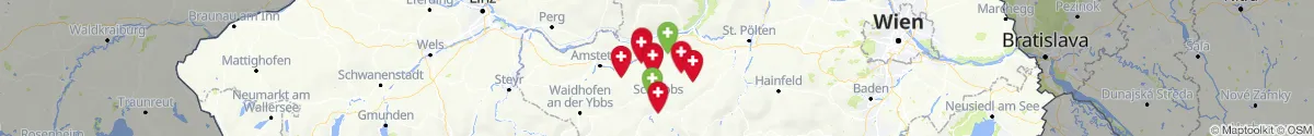 Kartenansicht für Apotheken-Notdienste in der Nähe von Scheibbs (Niederösterreich)